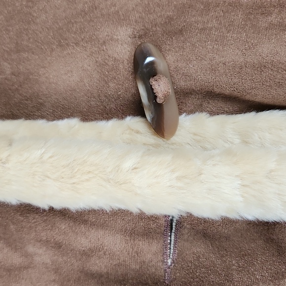 Jones New York - Women's Faux Suede Hooded Winter Coat - Size M - Picture 7 of 7